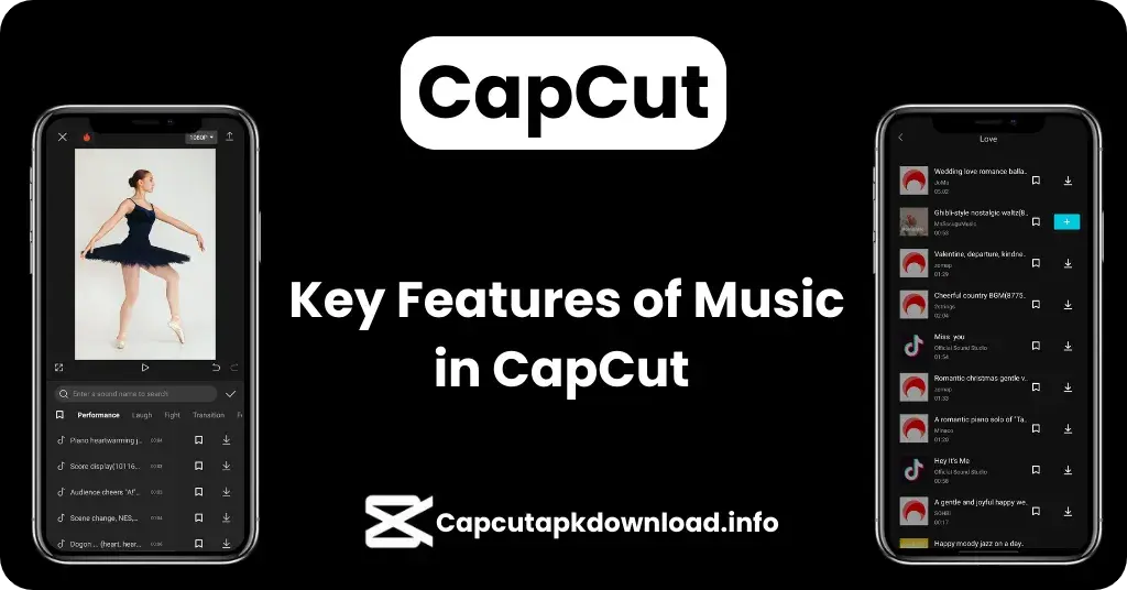 Key features of music in CapCut 