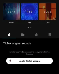 Link with TikTok account
